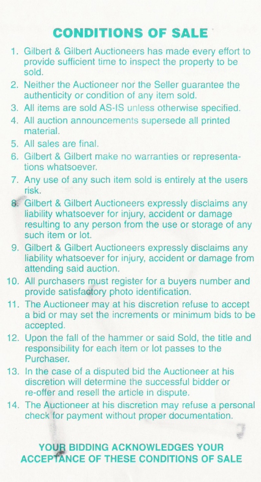 Auction Tips - Gilbert & Gilbert - Gilbert & Gilbert